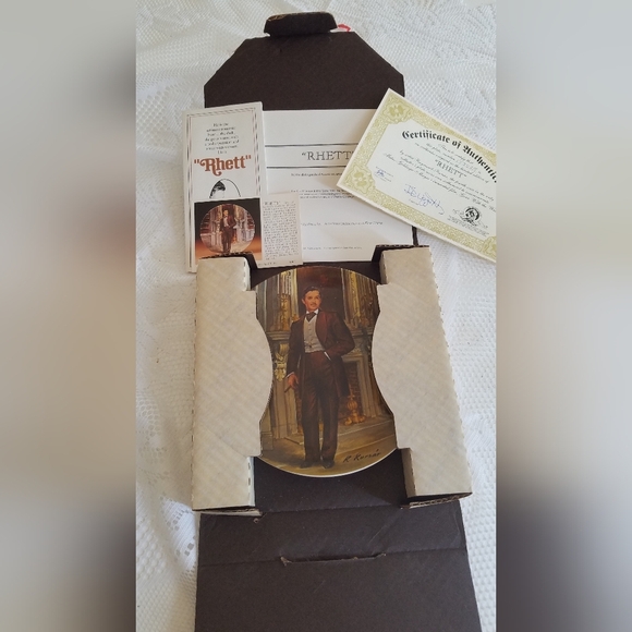 Vintage Gone with the Wind Rhett Edwin Knowles Kursar Collectible Plate  1981 - Picture 8 of 9